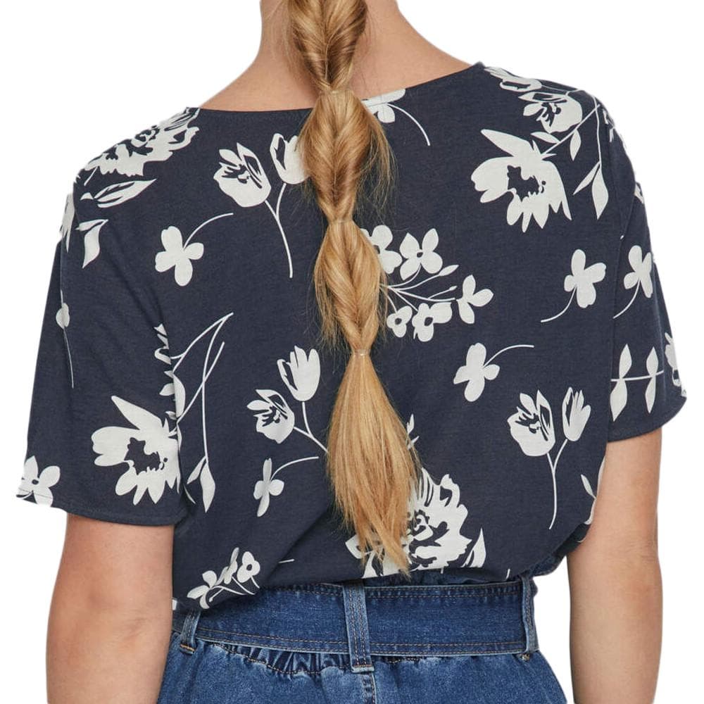 T-shirt Marine à fleurs Femme Vila Mooney 2