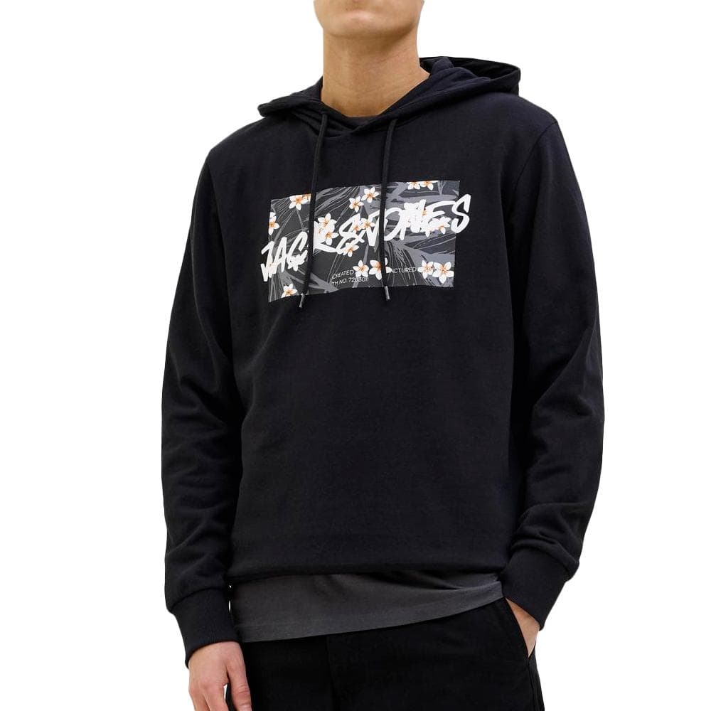 Sweat à Capuche Noir Homme Jack & Jones Hawaii 1