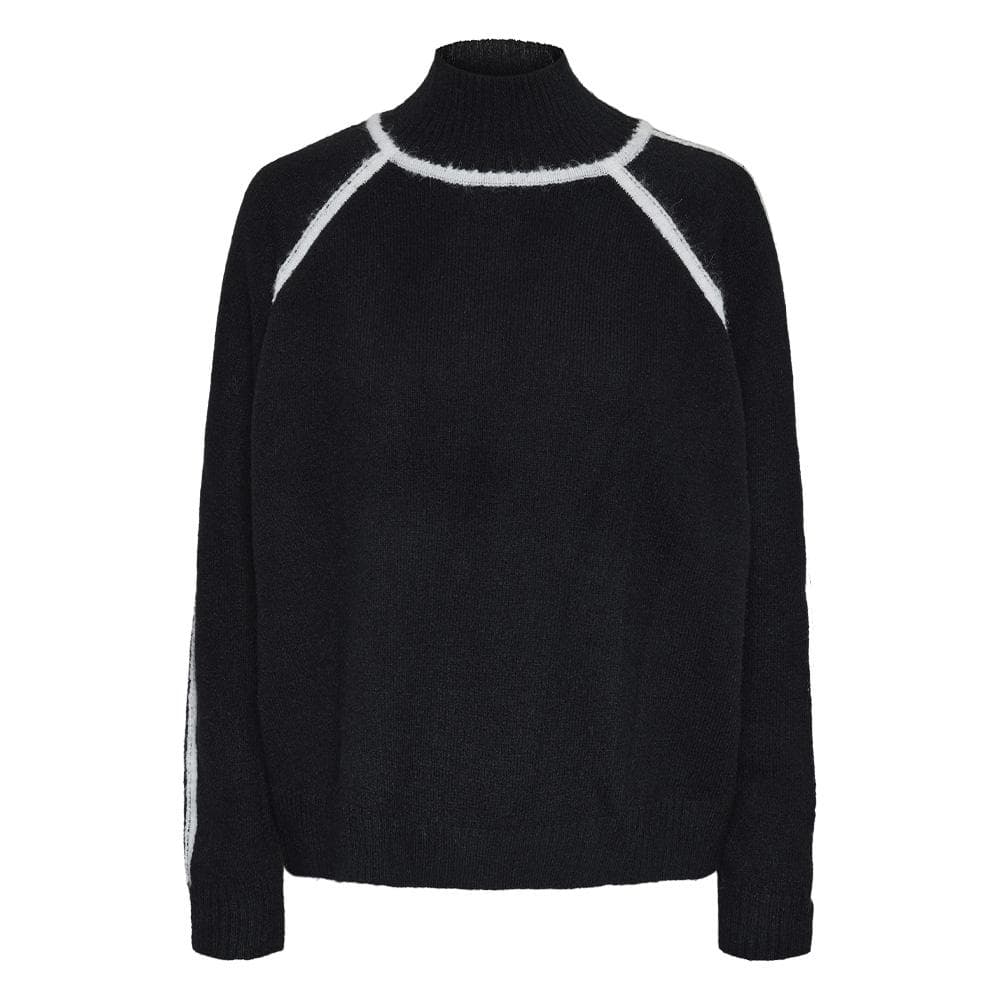Pull Noir Femme Pieces Lola 3