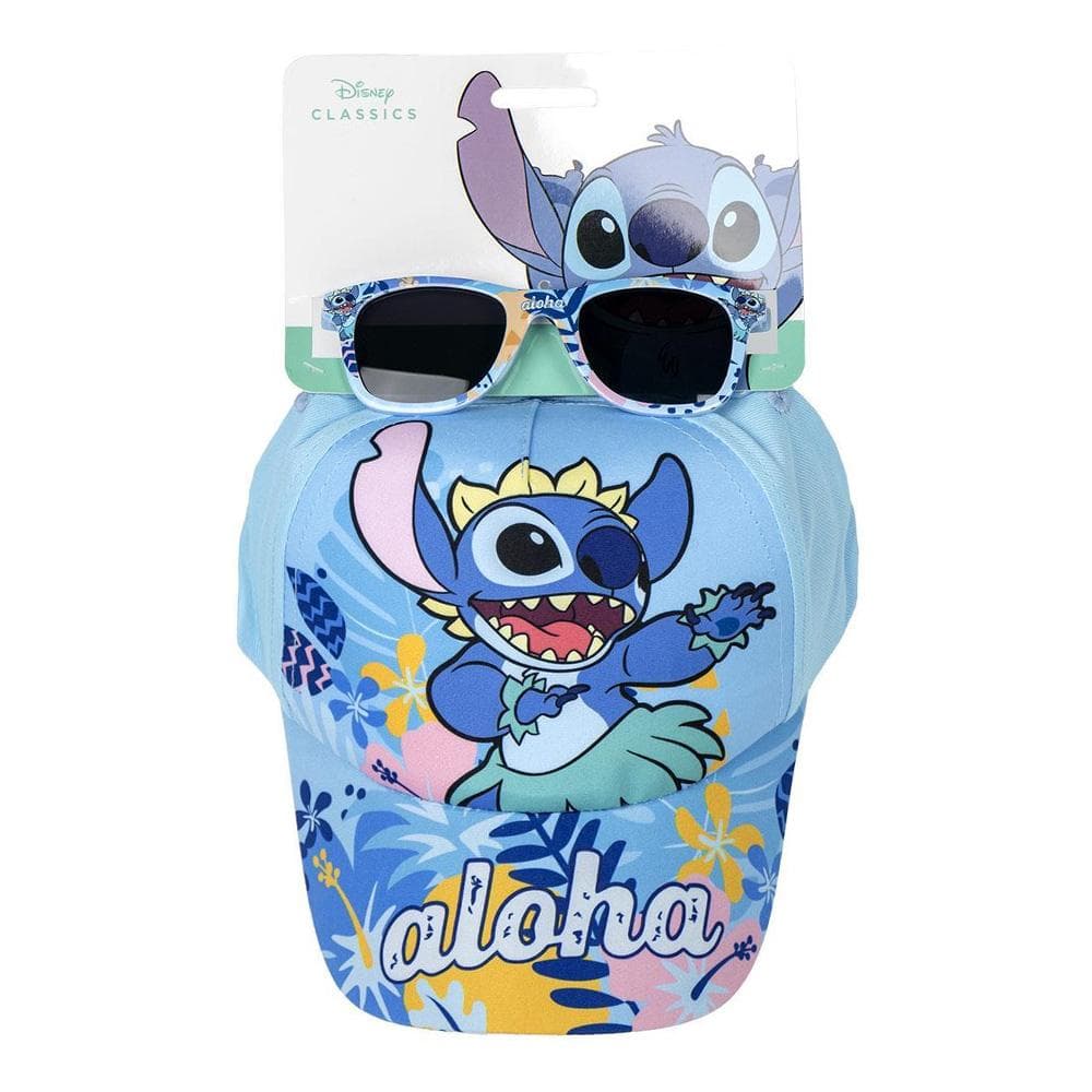 Kit Casquette + Lunette de Soleil Bleu Enfant Sport Zone Stitch Aloha 1