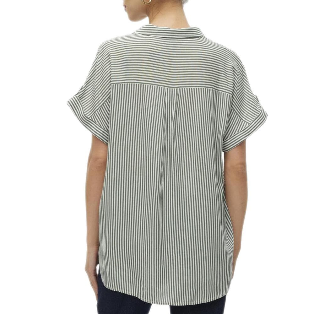 Chemise Blanche/Verte Femme Vero Moda Bumpy 10310139 2
