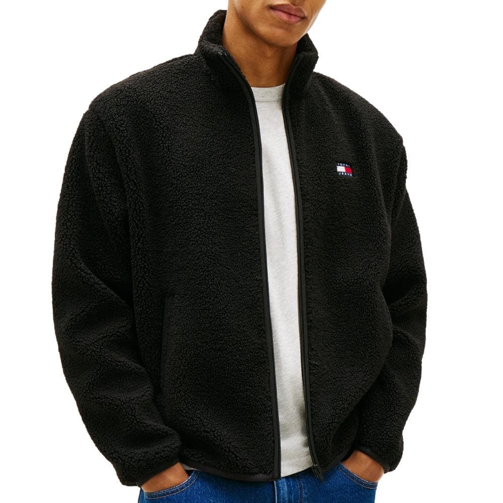 Veste en Sherpa Noir Homme Tommy Hilfiger Badge 1
