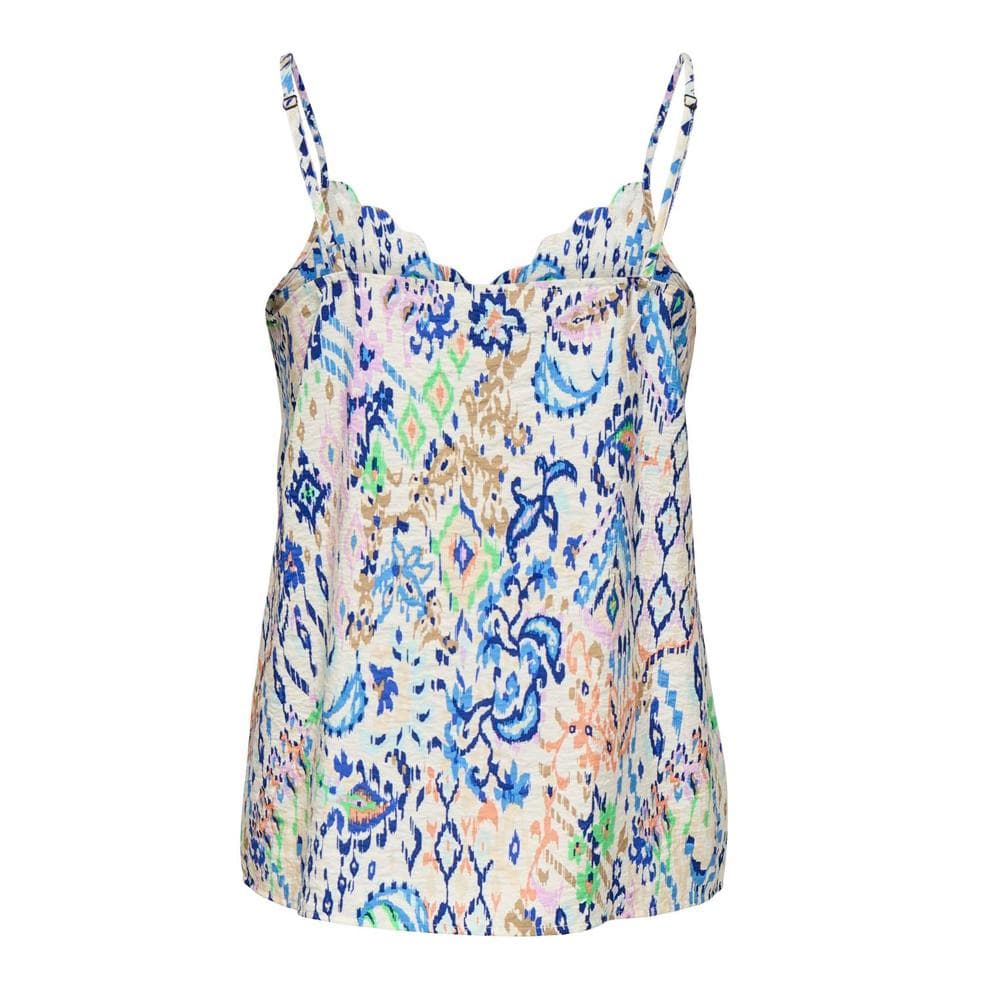 Top Blanche/Bleu/Orange Femme JDY Troya 2
