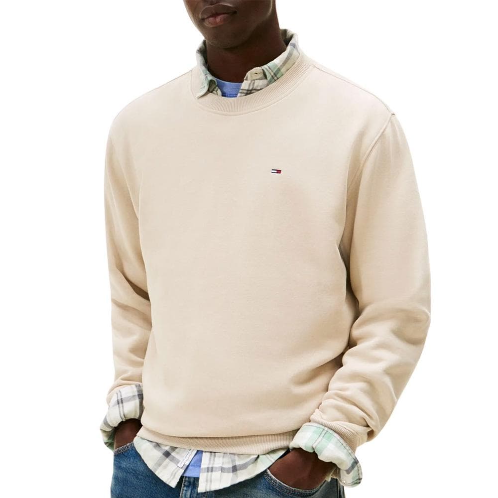 Sweat Beige Homme Tommy Hilfiger Reg Flag Crews 26 1