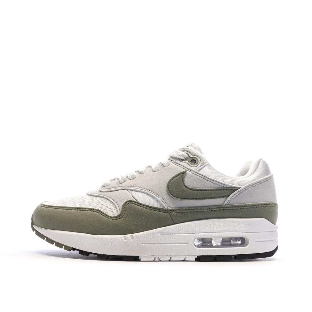 Baskets Blanches/Kaki Femme Nike Air Max 1 1