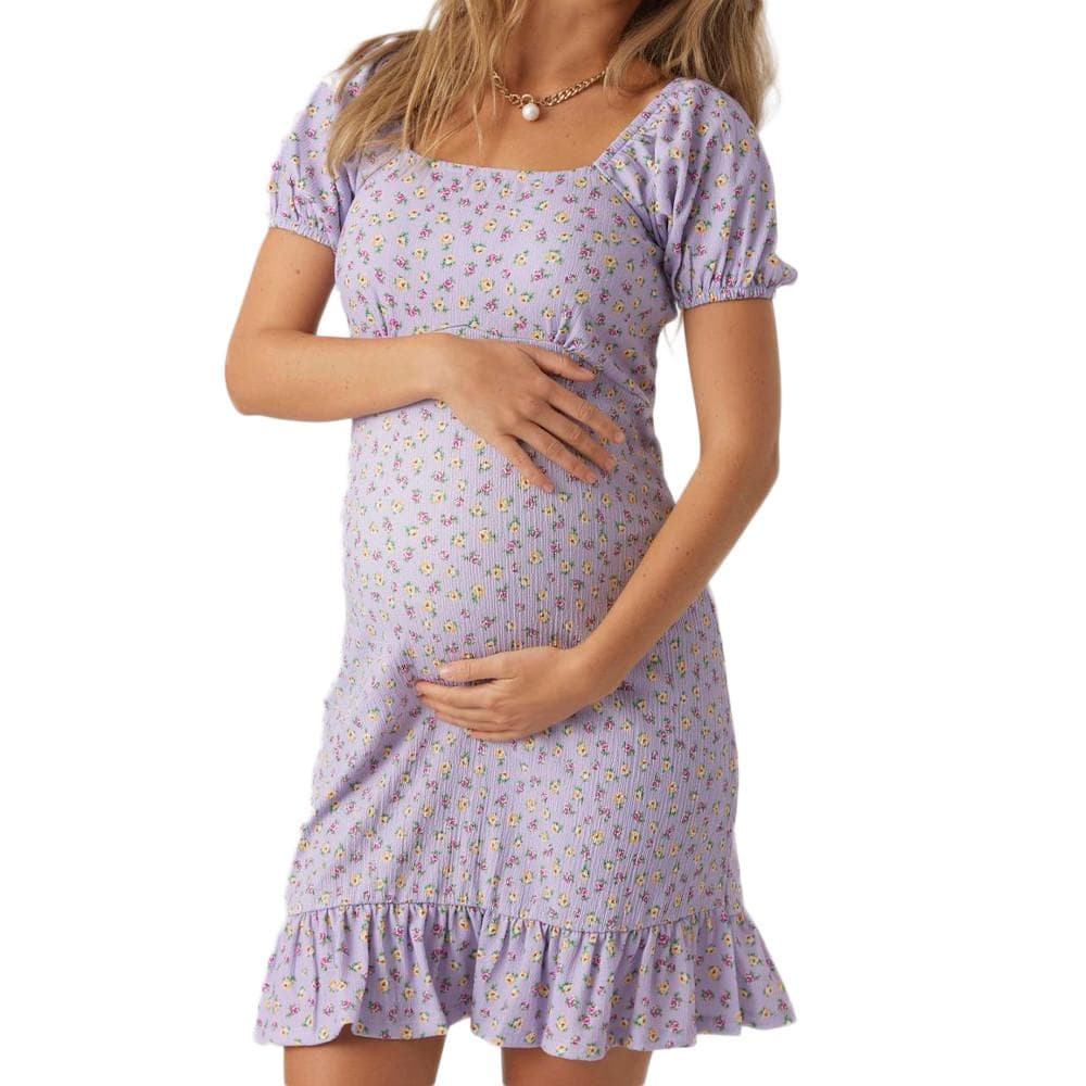 Robe de Grossesse Lila Femme Mamalicious Bloom 1