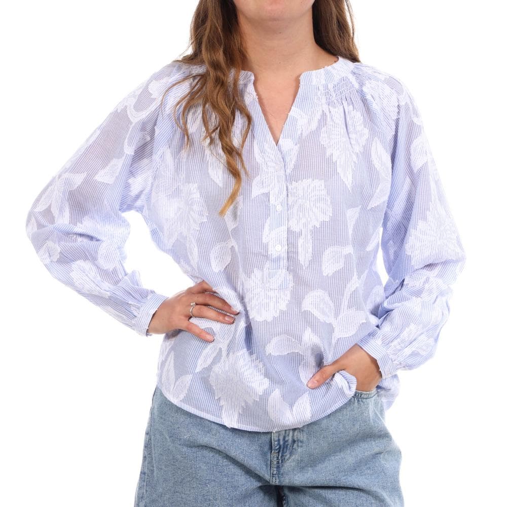 Blouse Bleu/Blanche Femme Goa Iko 1