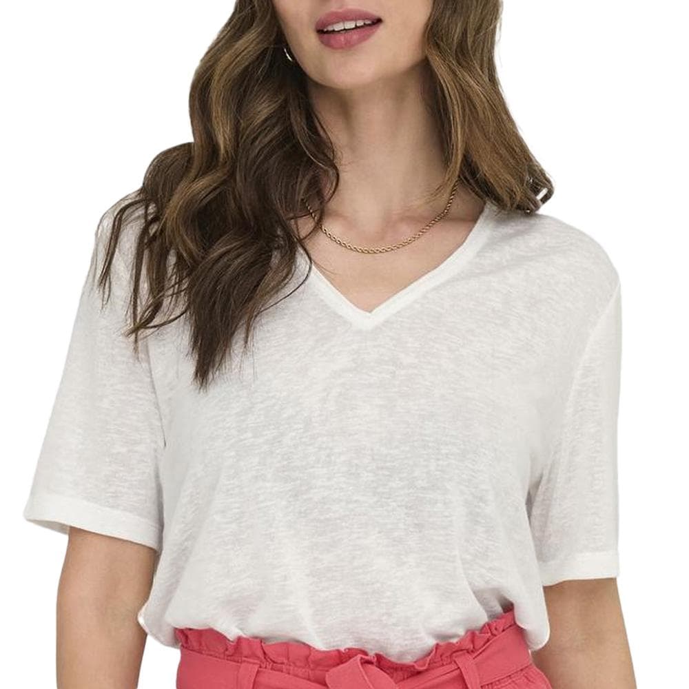 T-Shirt Blanc Femme JDY Camille Glitter 1