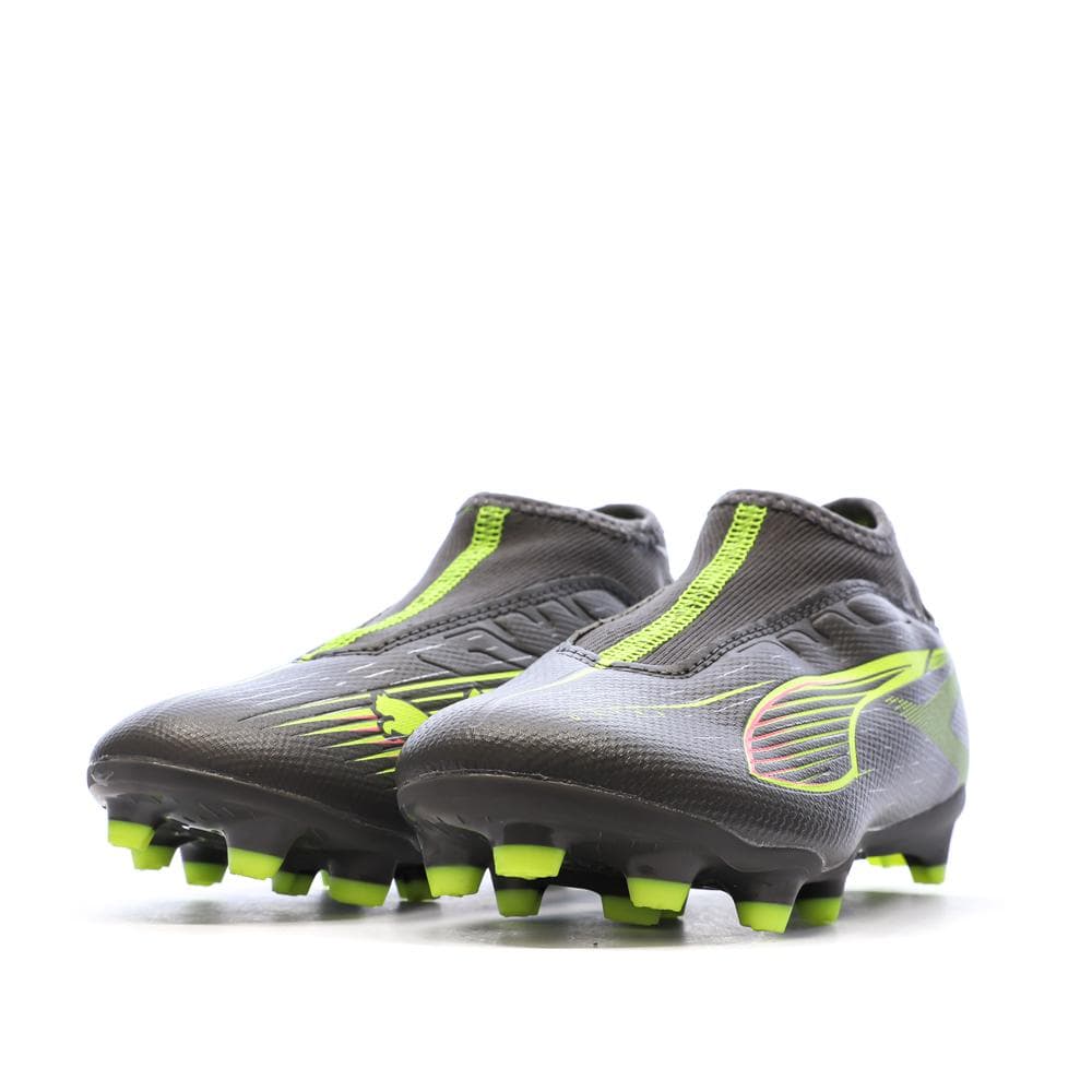 Chaussures de football Grises/Jaunes Garçon Puma Ultra 5 6