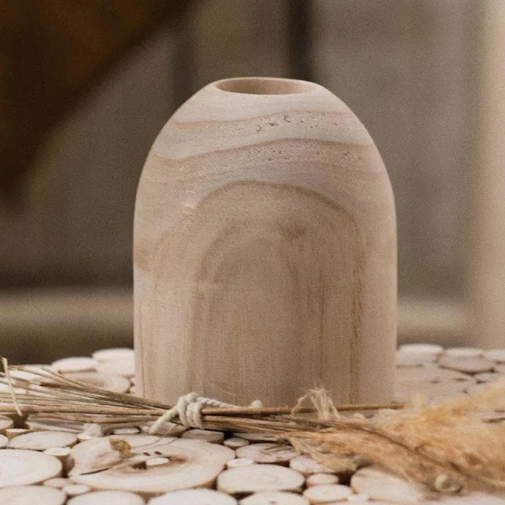 Vase en bois Today Paulonia D 10 x H 18 cm 1