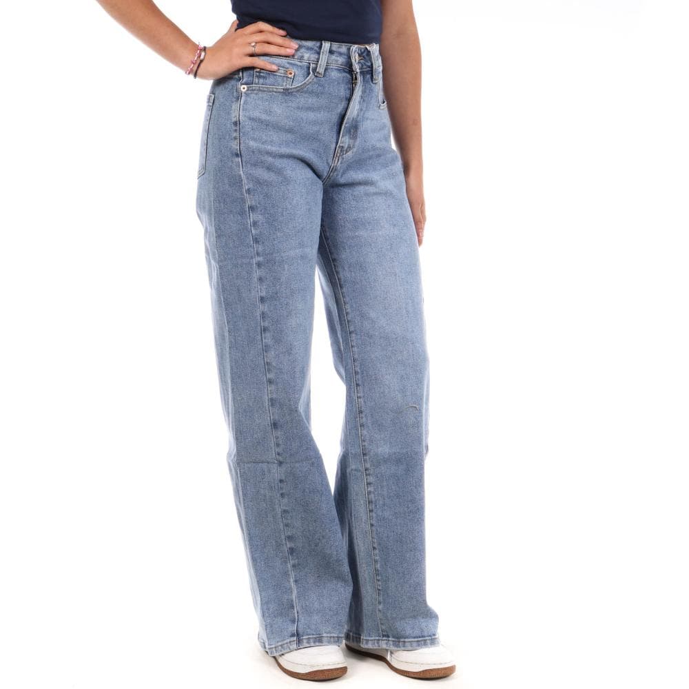 Jean Droit Bleu Clair Femme Monday Premium 663 1