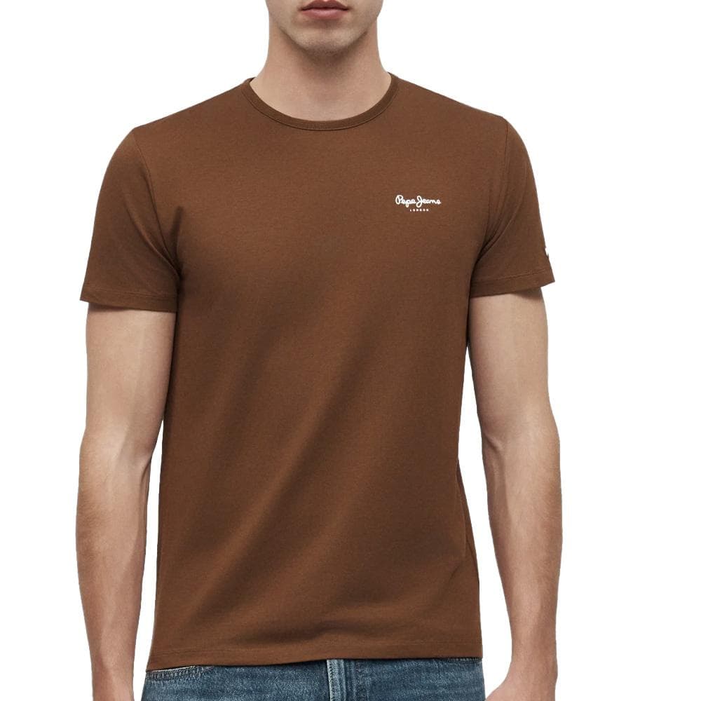 T-Shirt Marron Homme Pepe jeans Originalss 1