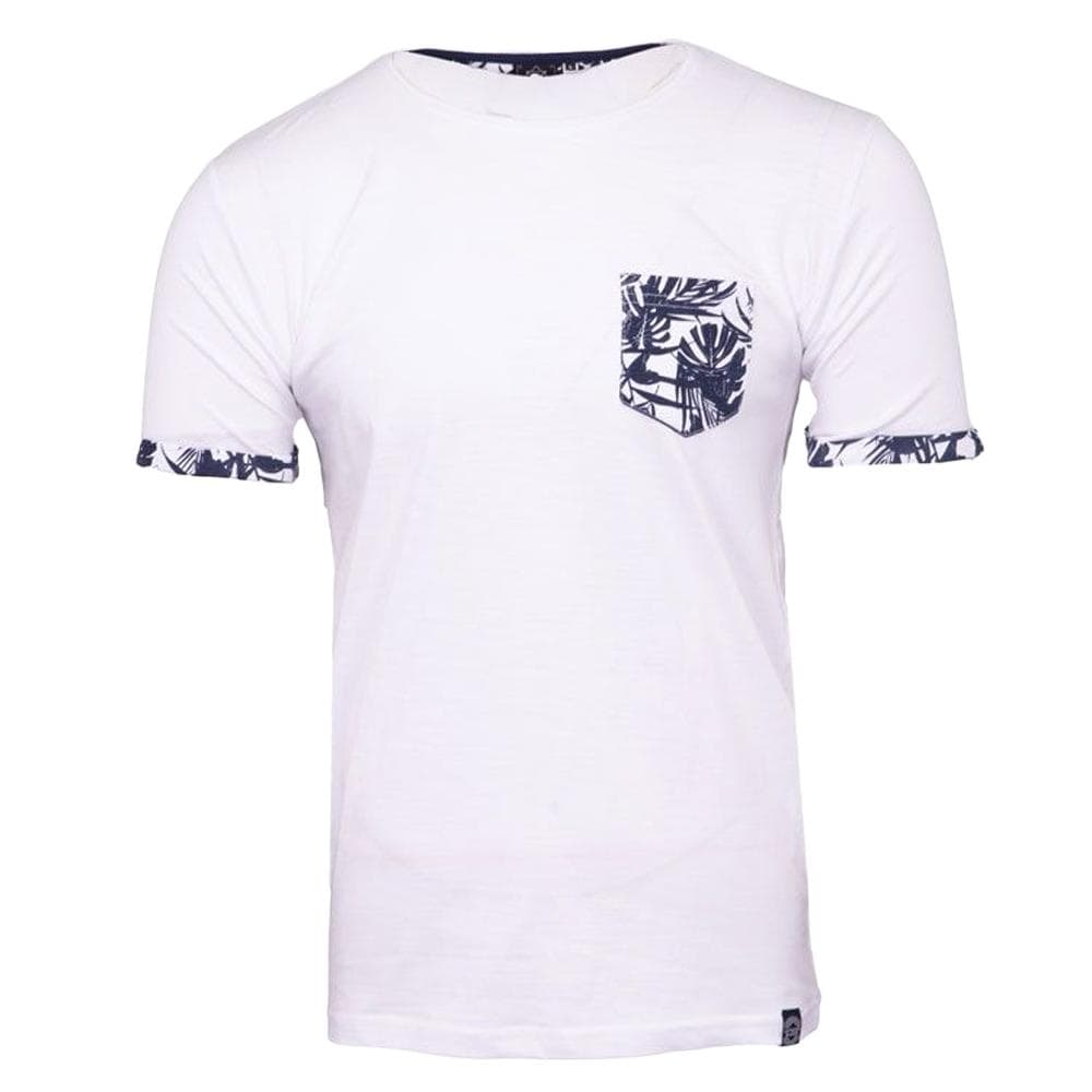T-shirt Blanc/Marine Homme La Maison Blaggio Melzac 1