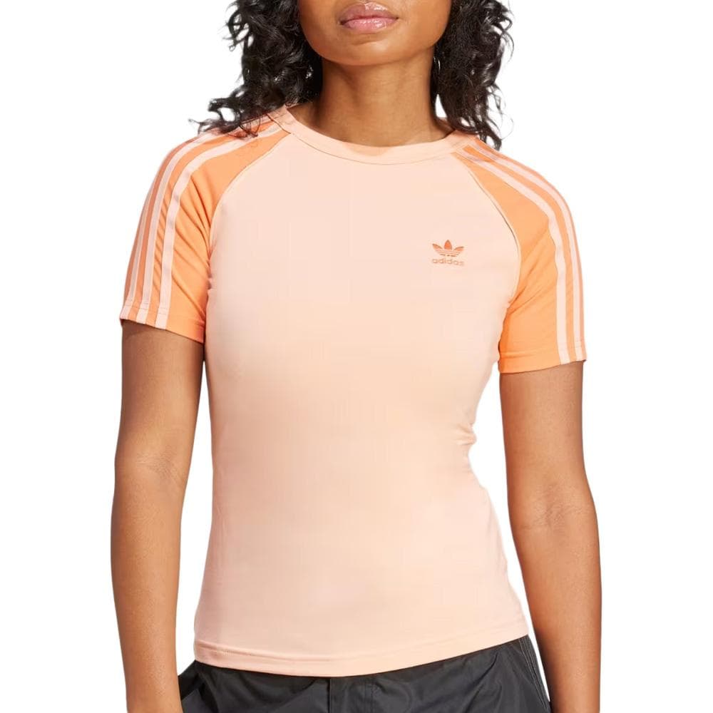 T-shirt Rose Slim Adidas 3 bandes Adicolor 1