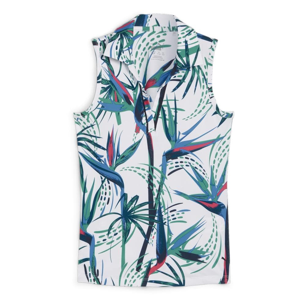 Polo de Golf Blanc/Vert Fille Puma Paradise 1