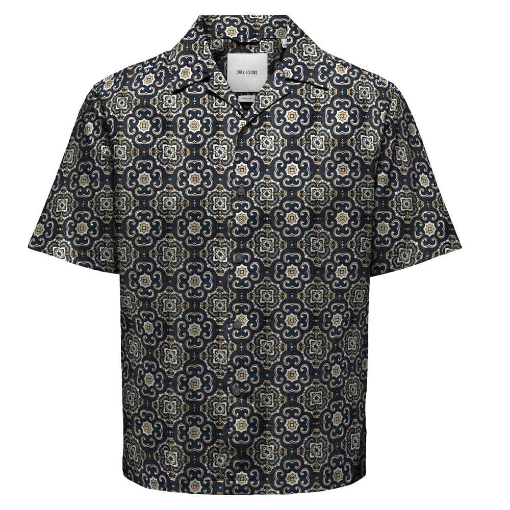 Chemise Marine/Marron Homme Only & Sons Onscaiden Fit 1