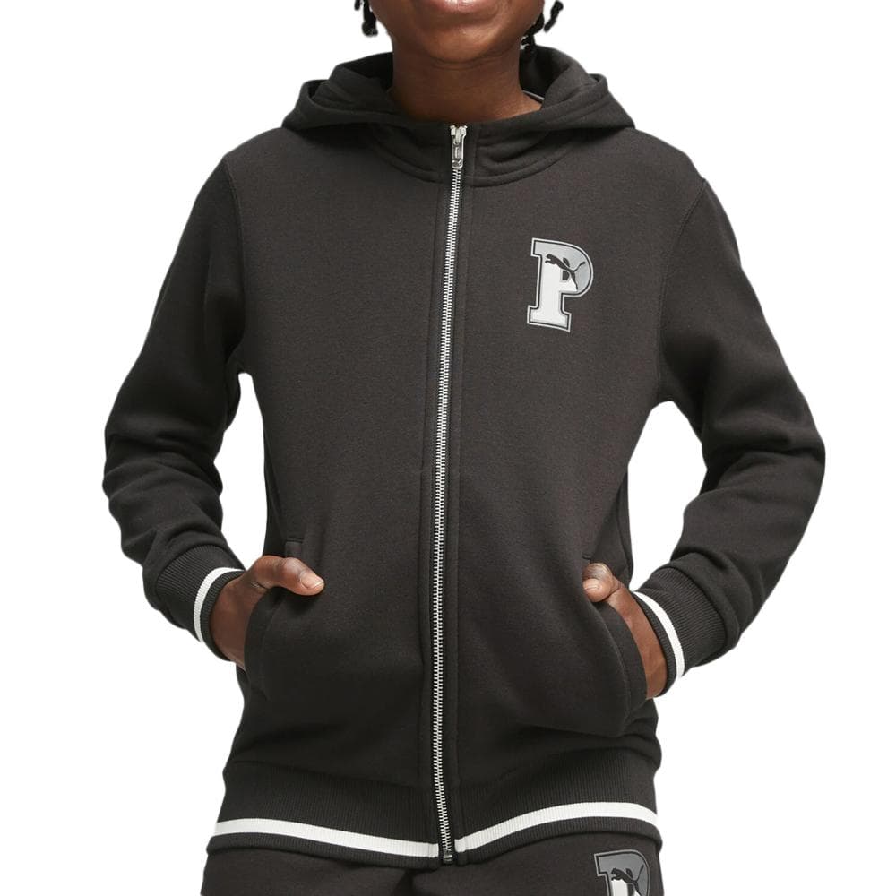 Sweat Zippé Noir Garçon Puma Squad Full 1