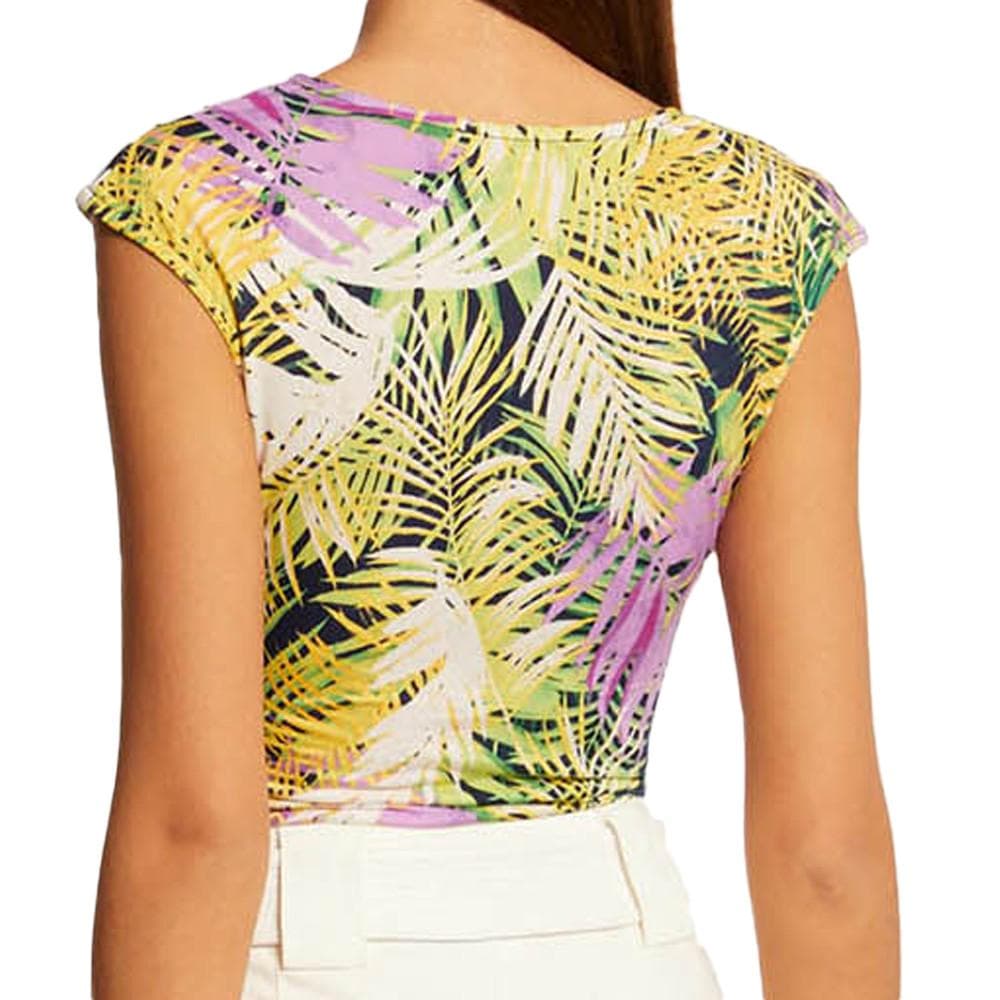 Top Vert/Violet à fleurs Femme Morgan Dlila 2