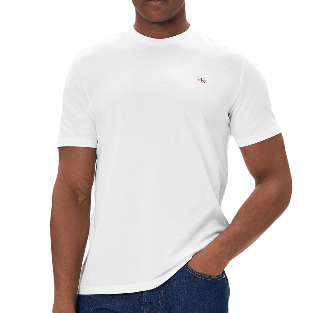 X2 T-Shirts Blanc/Noir Homme Calvin Klein Woven Label 3
