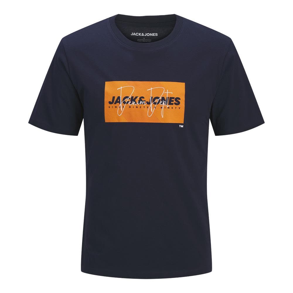 T-Shirt Marine/Orange Garçon Jack & Jones Cole 1