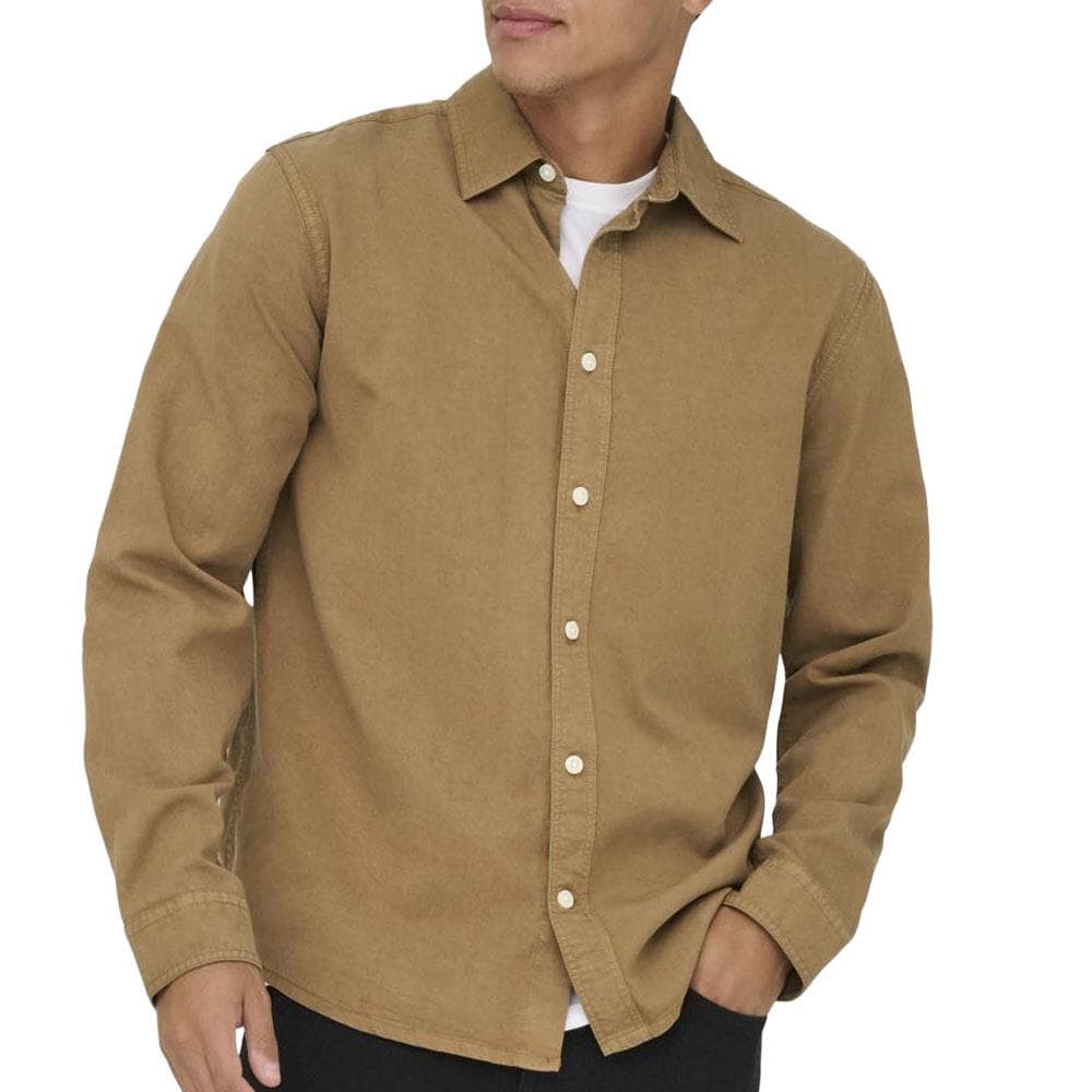 Chemise Marron Homme Only & Sons Sotto 1