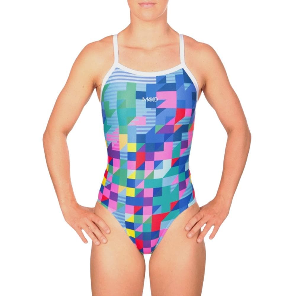 Maillot de bain Bleu/Blanc Femme Mako Nereid Pixel 1