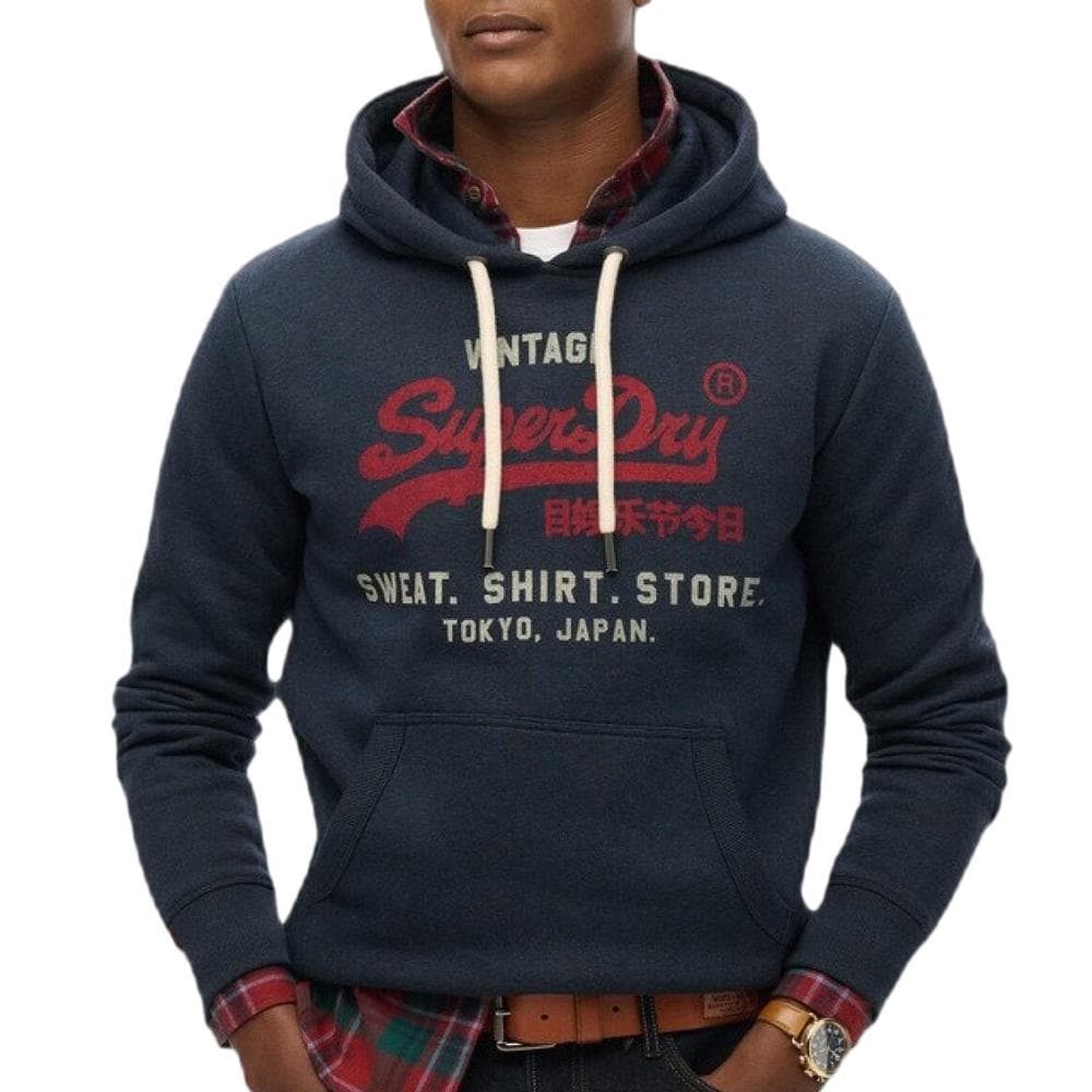 Sweat Marine/Bordeaux Homme Superdry Heritage 1