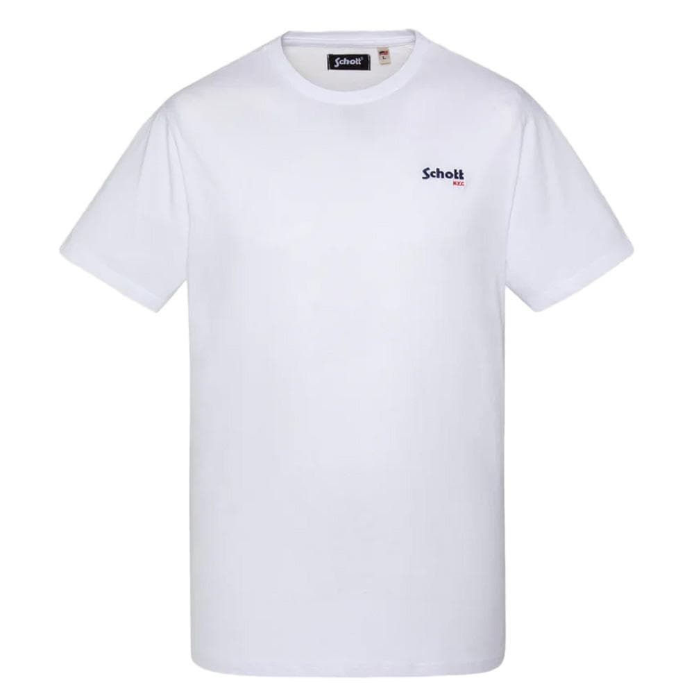 T-Shirt Blanc Homme Schott Brode 1