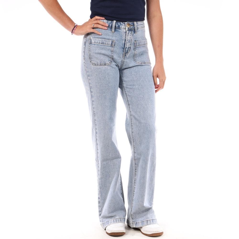 Jean Droit Bleu Moyen Femme Monday Premium T-10-2 1