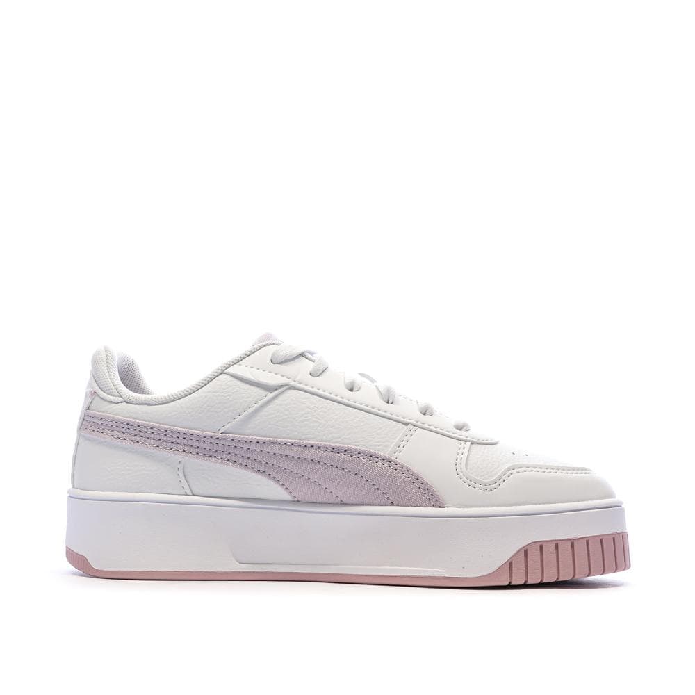Baskets Blanc/Rose Fille Puma Carina Street Beach 2