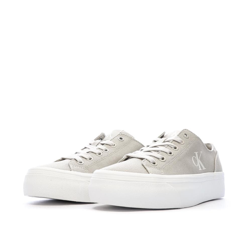 Baskets Beiges /Blanches Femme Calvin Klein Jeans Classic Cupsole Mg 6
