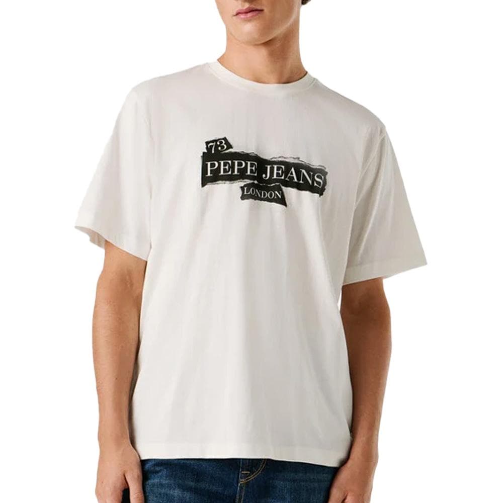 T-Shirt Blanc Homme Pepe jeans Griffin 1