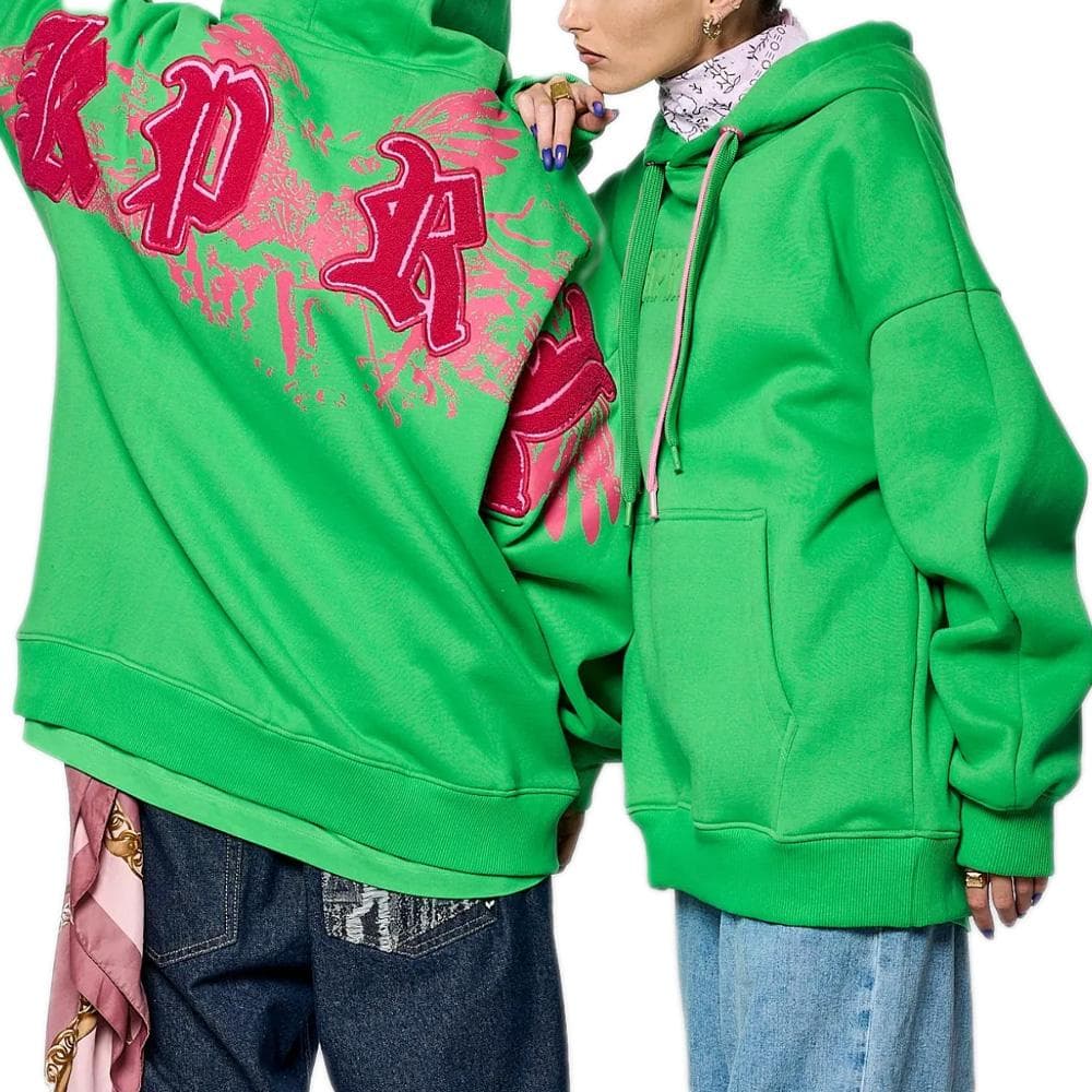 Sweat à Capuche Vert/Rose Homme Kaporal SALTO 1