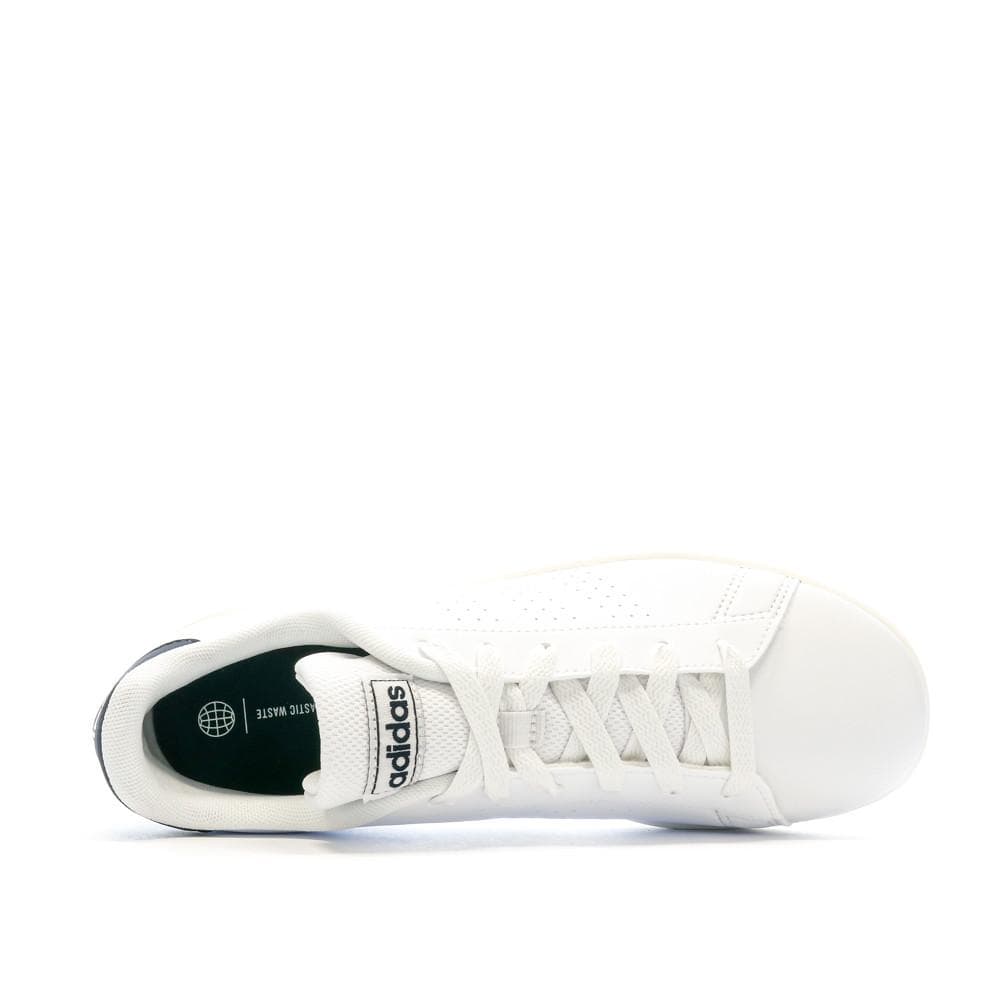 Baskets Blanc/Noir Garçon Adidas Advantage 4