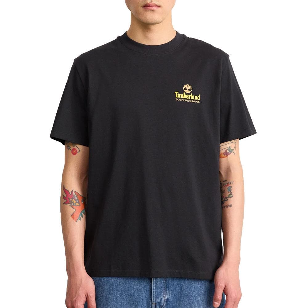 T-Shirt Noir Homme Timberland Illustrated 1