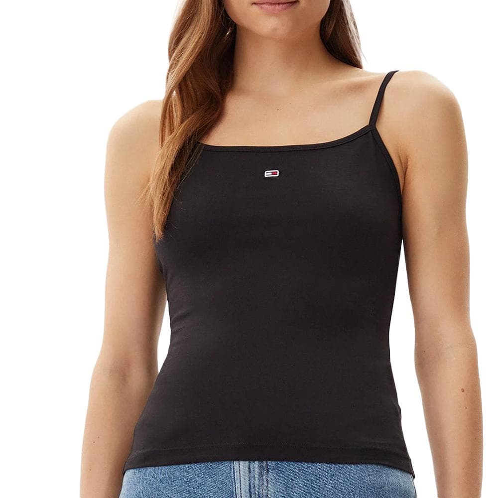 Top Noir Femme Tommy Jeans Essential Strap 1