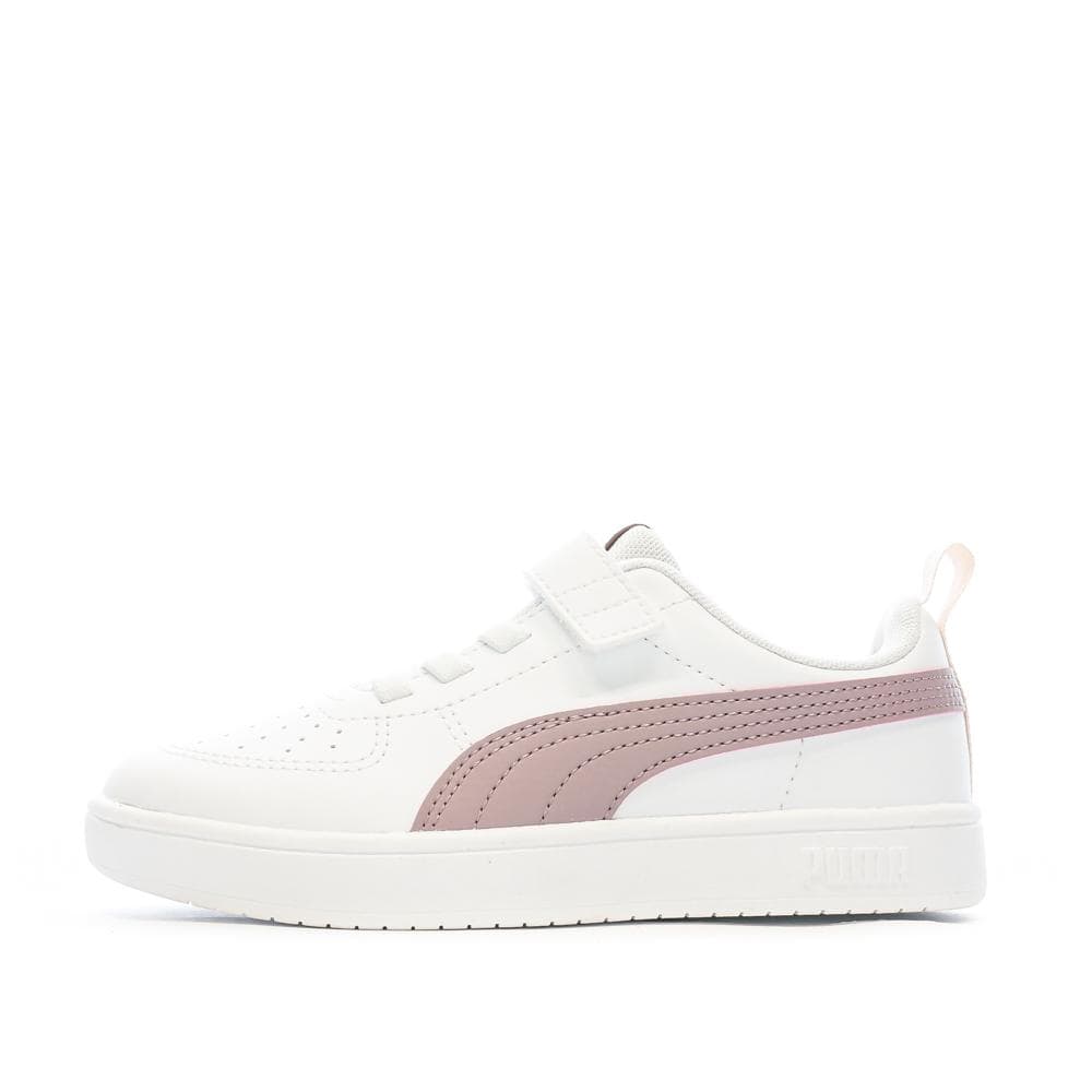 Baskets Blanches/Violet Fille Puma Rickie 1