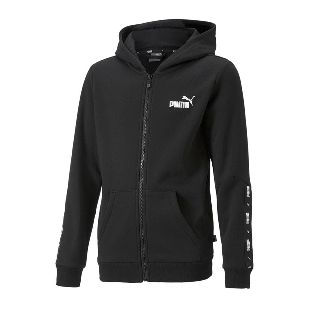 Sweat Zippé Noir Garçon Puma Tape 1