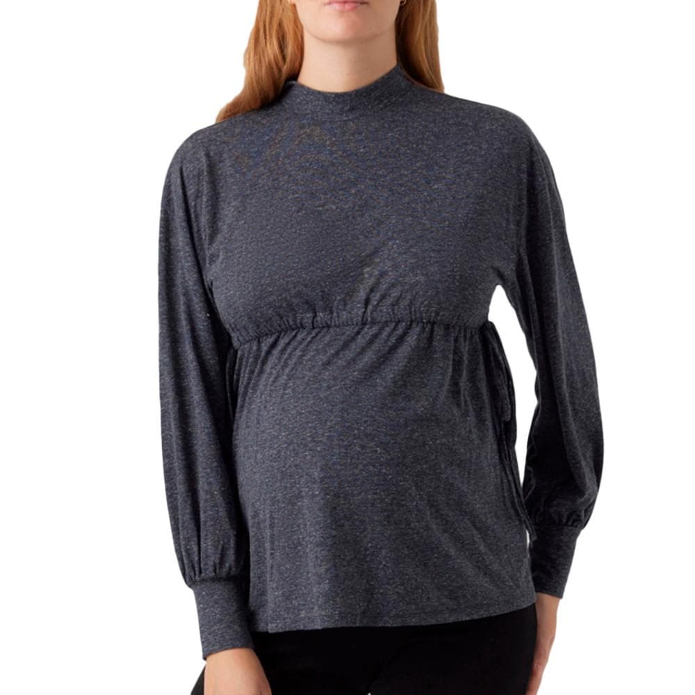 T-Shirt Manches longues Marine Femme Mamalicious Venice 1