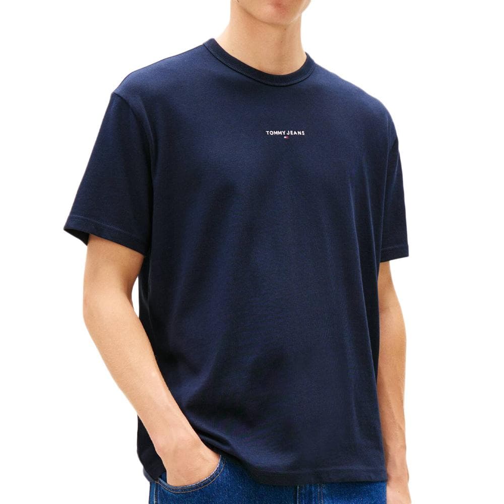 T-Shirt Marine Homme Tommy Hilfiger Linear0 1