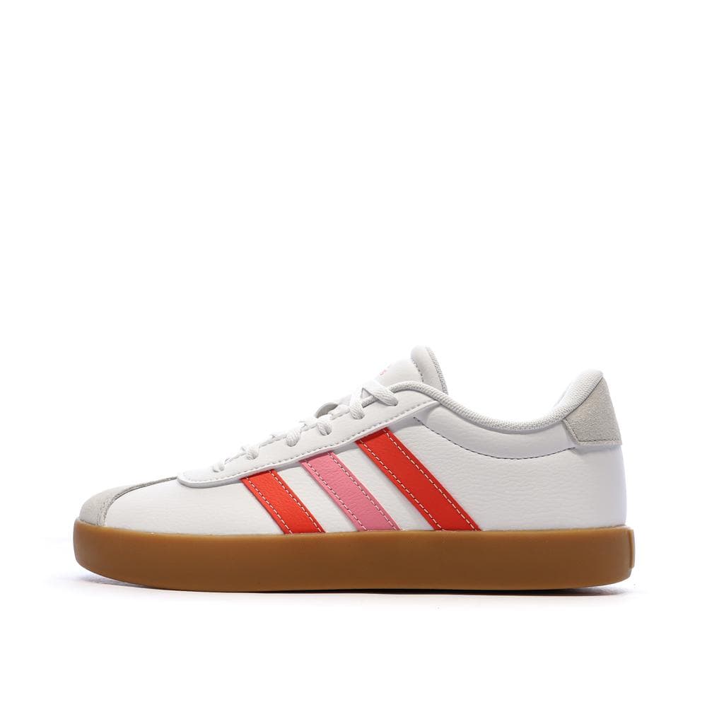 Baskets Blanc/Rose Femme Adidas Vl Court 3.0 K 1