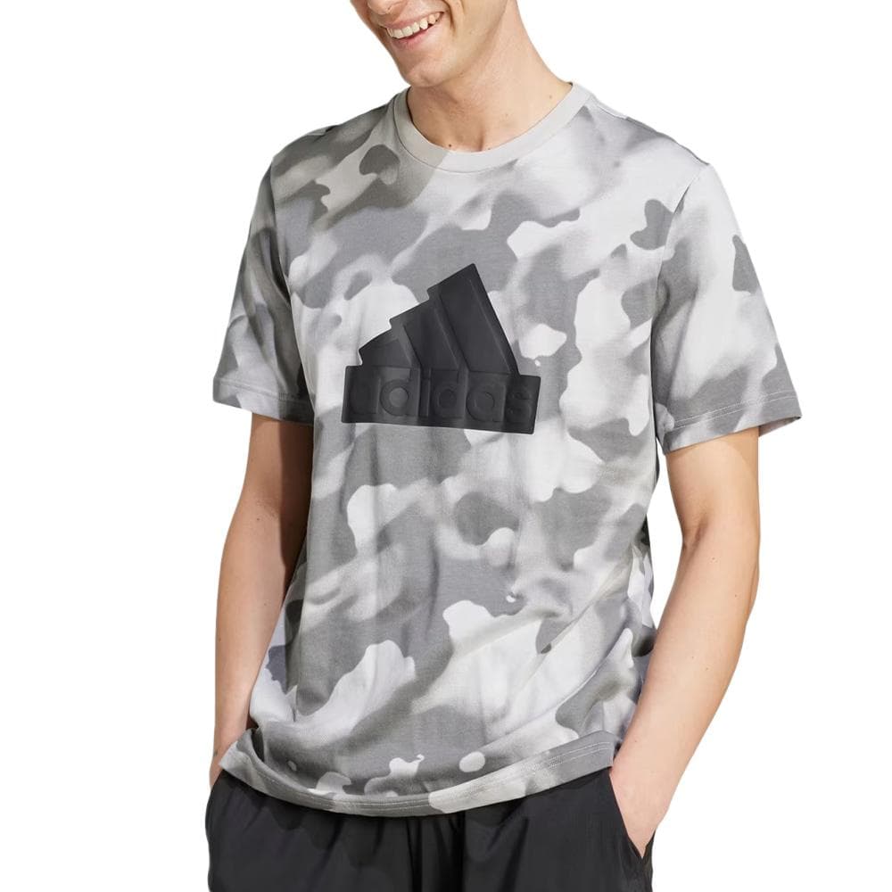 T-Shirt Gris/Blanc Homme Adidas Bos 1