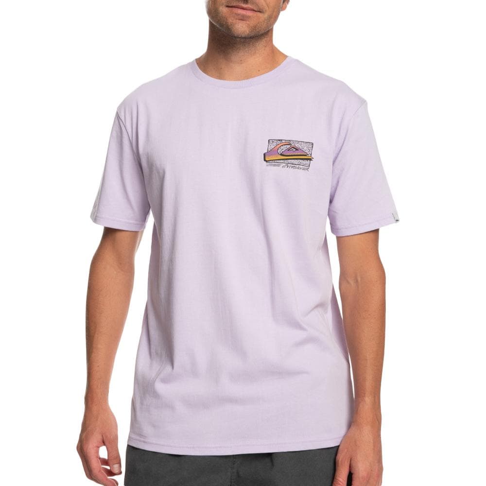 T-Shirt Violet Homme Quiksilver Retrofade 1