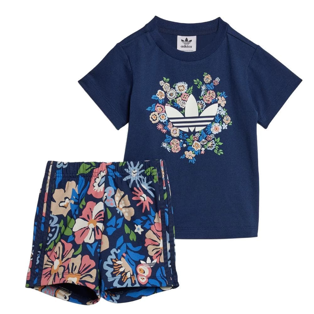 Ensemble Marine Garçon Adidas Short Tee Set 1