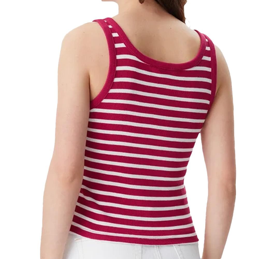 Débardeur Rouge/Blanc Femme Tommy Hilfiger Tjw Slim Button Tank 2