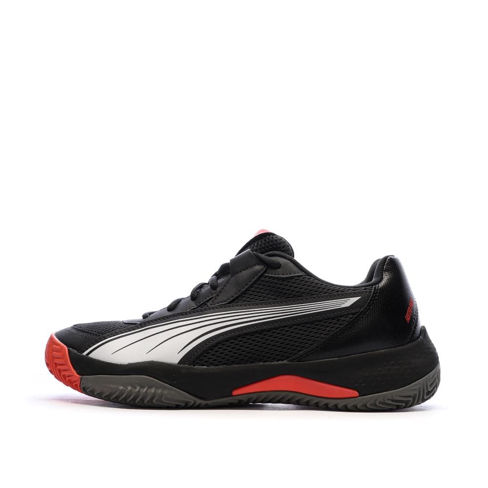 Chaussures de Padel Noires/Rouges Homme Puma Nova Court 1