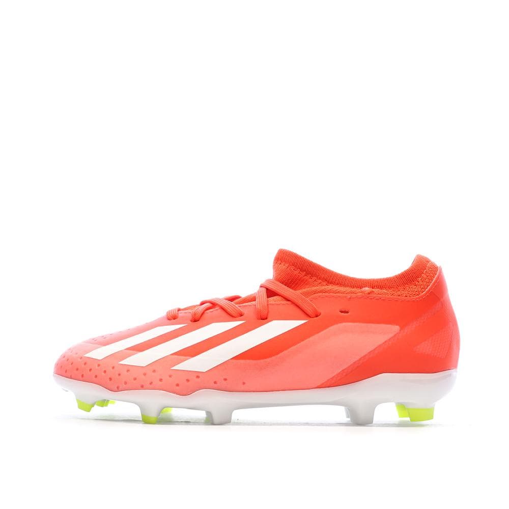 Chaussures de Football Blanches/Rouges Garçon Adidas Crazyfast League 1