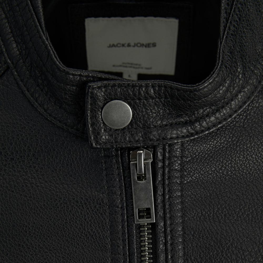Veste Simili Cuir Noire Homme Jack & Jones Tano 3