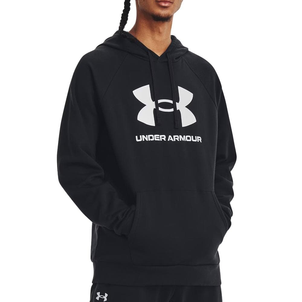 Sweat Capuche Noir Homme Under Armour Rival 1379758 1