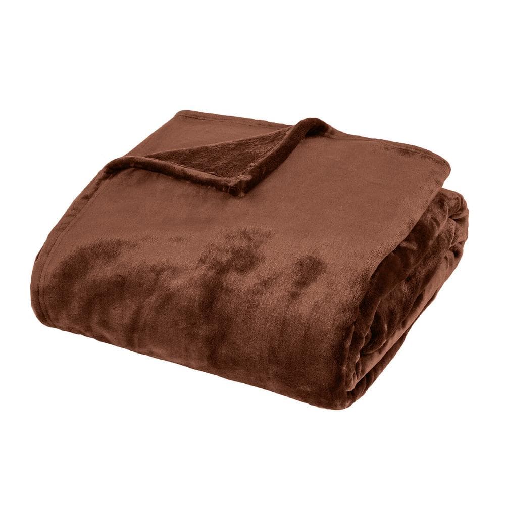 Plaid flanelle Marron Petrol Atmosphera 180x230 Cuddly 1